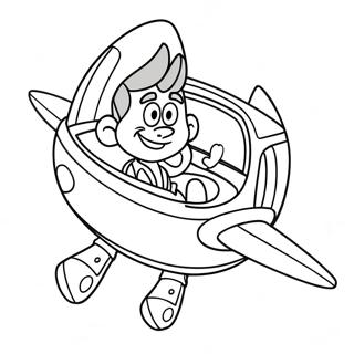 Jimmy Neutron In His Rocket Coloring Page 20812-16744