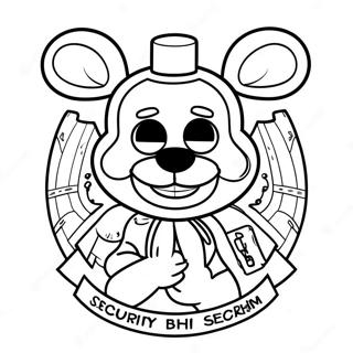 Fnaf Security Breach Logo Coloring Page 2081-1707