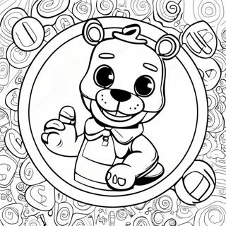 Fnaf Security Breach Logo Coloring Page 2081-1708