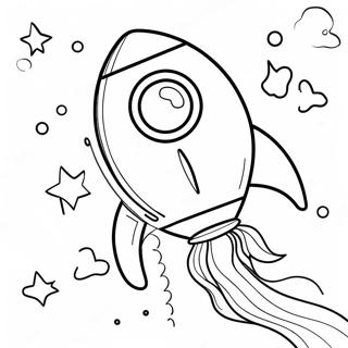 Rocket Ship Flying Through Space Coloring Page 20822-16758