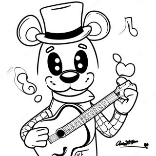 Glamorous Glamrock Freddy Coloring Page 2082-1710