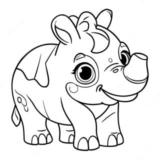 Cute Baby Rhino Coloring Page 20832-16762