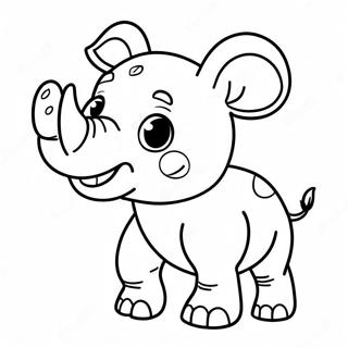 Cute Baby Rhino Coloring Page 20832-16763