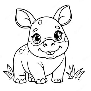 Cute Baby Rhino Coloring Page 20832-16764