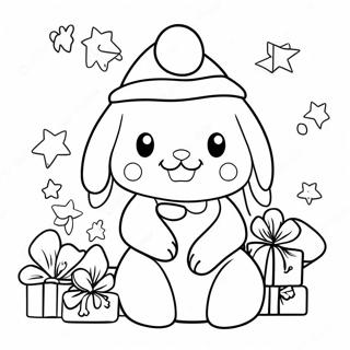 Cinnamoroll With Santa Hat Coloring Page 20842-16773