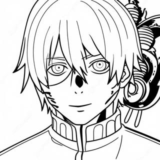 Tokyo Ghoul Kaneki Ken Coloring Page 20851-16771