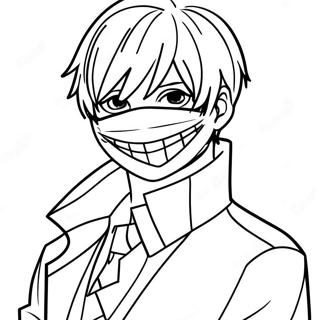 Tokyo Ghoul Masked Kaneki Coloring Page 20852-16778