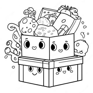 Sticky Lankybox Coloring Pages