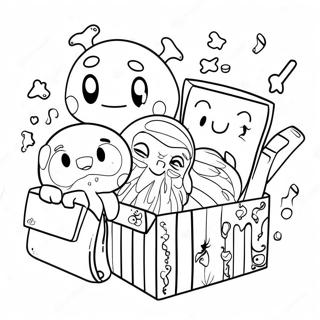 Sticky Lankybox Characters Coloring Page 20861-16782