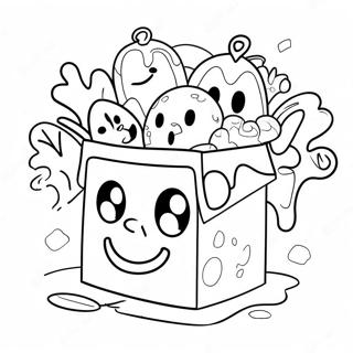 Sticky Lankybox Characters Coloring Page 20861-16783