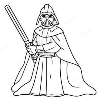 Star Wars Christmas Tree With Lightsaber Coloring Page 20881-16800