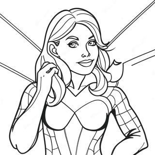 Gwen Stacy Coloring Page 20901-16816