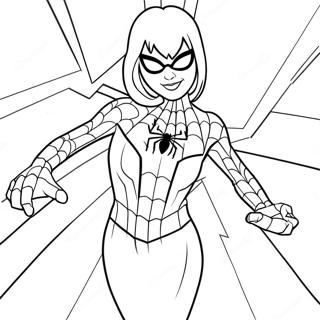 Gwen Stacy In Spider Man Costume Coloring Page 20902-16817