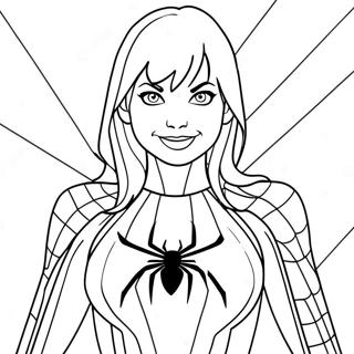 Gwen Stacy In Spider Man Costume Coloring Page 20902-16819