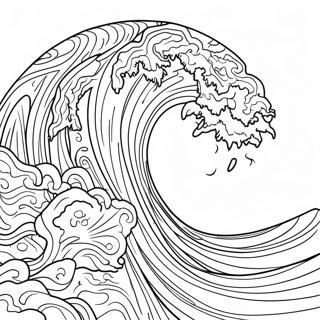 Powerful Tsunami Wave Coloring Page 20912-16825