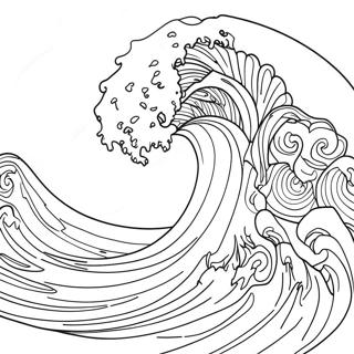 Powerful Tsunami Wave Coloring Page 20912-16826