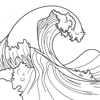 Powerful Tsunami Wave Coloring Page 20912-16827