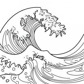 Powerful Tsunami Wave Coloring Page 20912-16828