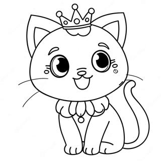 Princess Kitty Coloring Pages