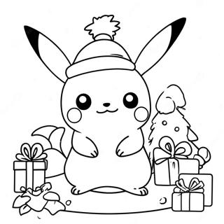 Christmas Pikachu Coloring Page 20931-16839