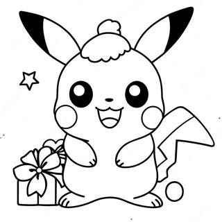 Christmas Pikachu Coloring Page 20931-16840