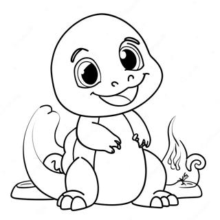 Festive Charmander Coloring Page 20932-16841