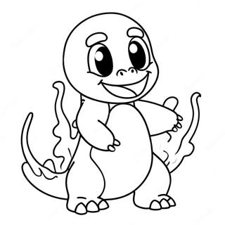 Festive Charmander Coloring Page 20932-16842