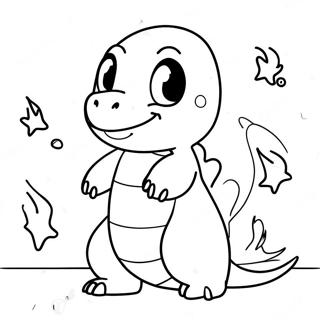 Festive Charmander Coloring Page 20932-16843