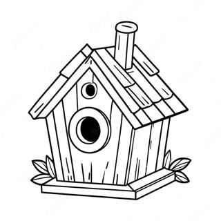 Bird House Coloring Pages