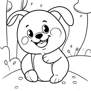 Huggy Wuggy In A Playful Pose Coloring Page 20952-16856