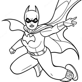 Batgirl Action Pose Coloring Page 20961-16858