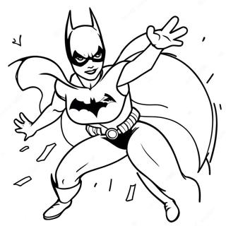 Batgirl Action Pose Coloring Page 20961-16859