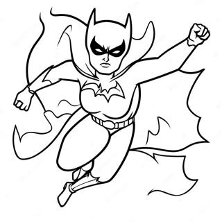 Batgirl Action Pose Coloring Page 20961-16860