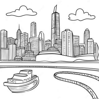 Chicago Skyline Coloring Page 20971-16865