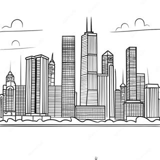 Chicago Skyline Coloring Page 20971-16866