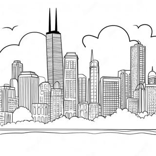 Chicago Skyline Coloring Page 20971-16867