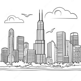 Chicago Skyline Coloring Page 20971-16868