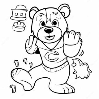 Colorful Chicago Bears Mascot Coloring Page 20972-16871