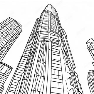 Colorful Skyscraper Building Coloring Page 20992-16890