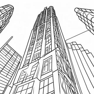 Colorful Skyscraper Building Coloring Page 20992-16892