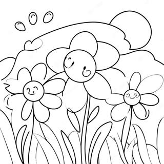 Spring Flowers Coloring Page 21002-16894