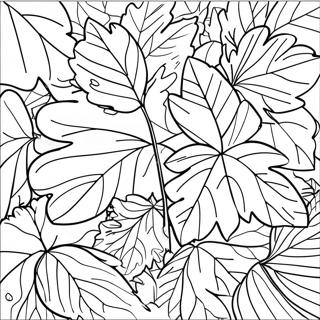 Colorful Autumn Leaves Coloring Page 21032-16917