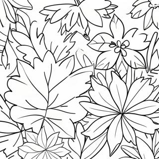 Colorful Autumn Leaves Coloring Page 21032-16920