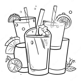 Drinks Coloring Pages