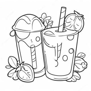 Colorful Drinks Coloring Page 21081-16955