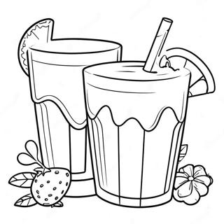 Colorful Drinks Coloring Page 21081-16956