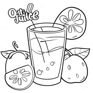 Refreshing Fruit Juice Coloring Page 21082-16958