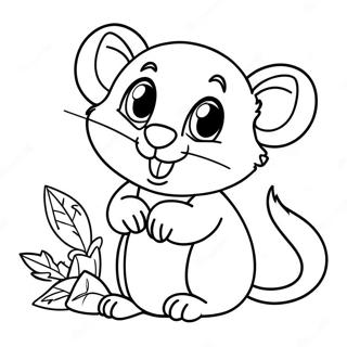 Cute Possum Coloring Page 21091-16964