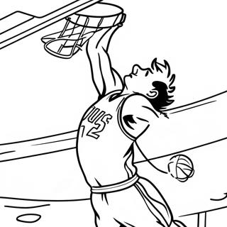 Phoenix Suns Basketball Player Dunking Coloring Page 21112-16983