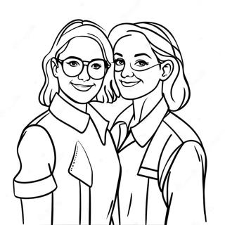 Colorful Lesbian Couple Coloring Page 21122-16989